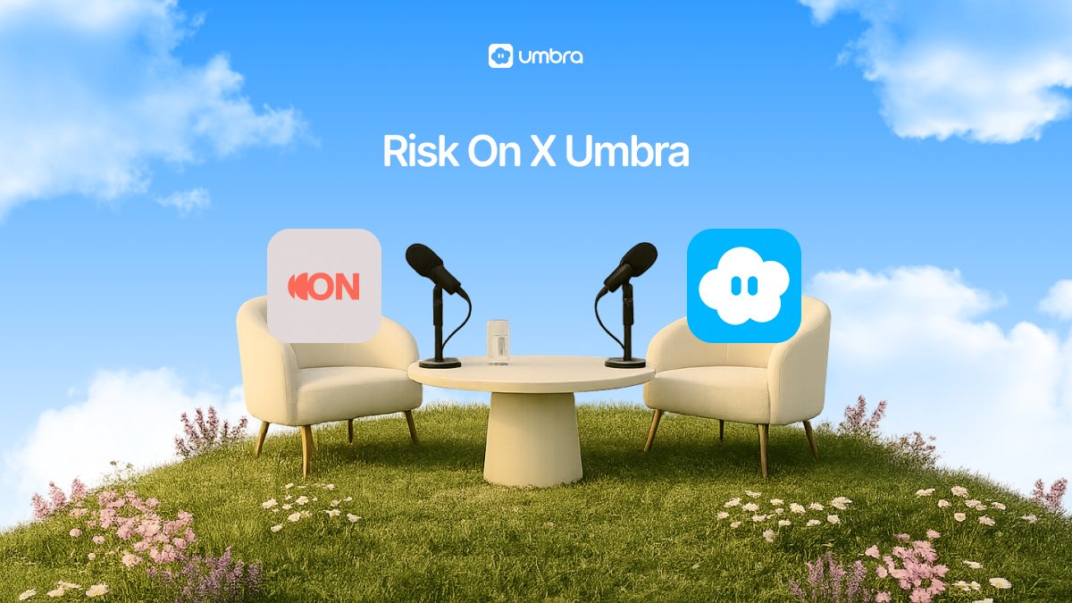 UmbraPrivacy's tweet photo. Tune into the @RiskOnPod live podcast this Friday at 12pm EST!

We’ll be discussing Umbra Web, private transfers, Streamflow, upcoming token pools, and the future of privacy on Solana. https://t.co/vNDDZXa8T5