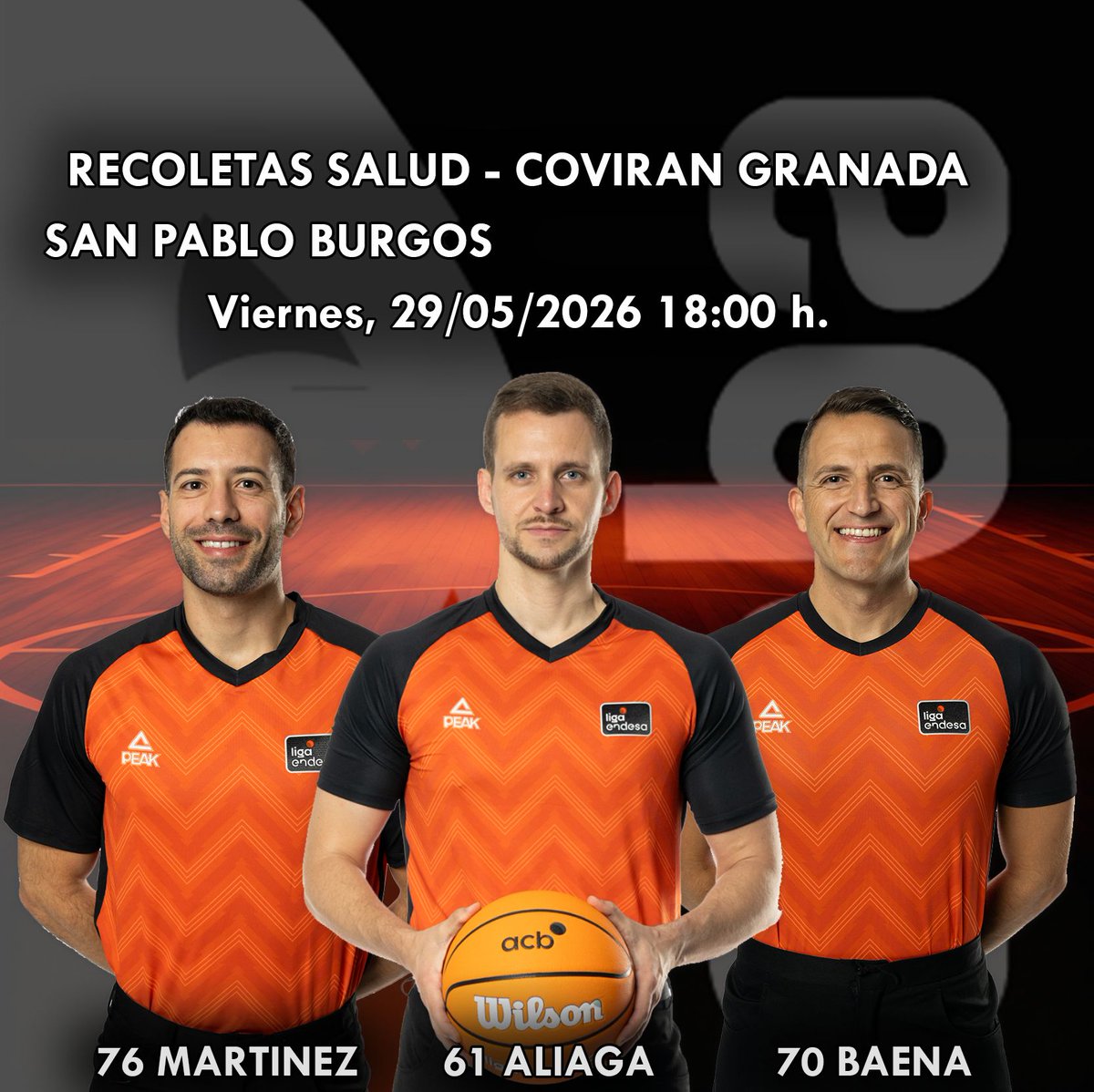 ArbitrosAEBA's tweet photo. LIGA ENDESA – Jornada 34
#ArbitrosAEBA #refereelife @ACBCOM https://t.co/1MoZySem5y