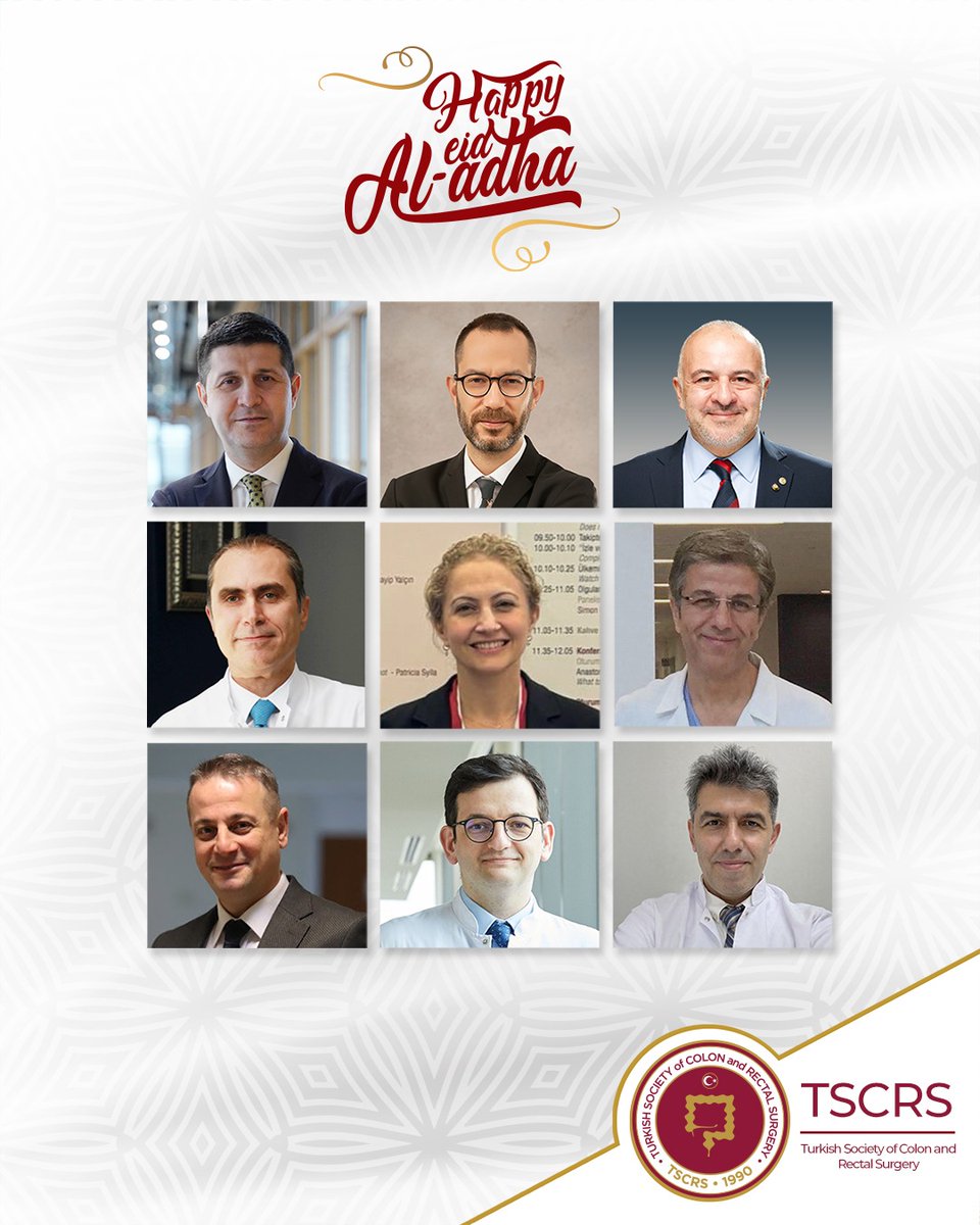 TKRCD_'s tweet photo. We wish that Eid al-Adha, a time when unity, togetherness, and sharing are felt most deeply, brings you health, peace, and happiness.

Wishing you many joyful holidays with your loved ones…
Happy Eid al-Adha. 🕊️

Turkish Society of Colon and Rectal Surgery 🇹🇷

#EidAlAdha #HappyEid #TSCRS #TurkishSocietyOfColonAndRectalSurgery