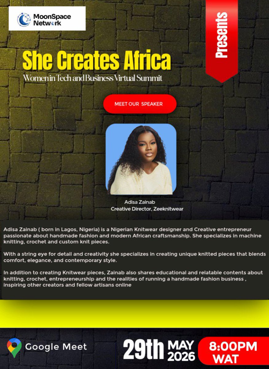 MoonSpace_Net's tweet photo. Meet our speakers of  “She Creates Africa” Women in Tech and Business Virtual Summit .

You can register via https://t.co/JLDQ4Ur3rg https://t.co/2wAI6G6DaY