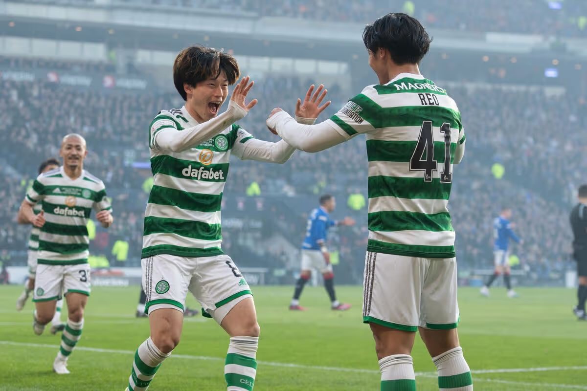 ewancorky's tweet photo. The Japanese Era is almost over. And what a fucking time we have had. Fond memories that will live with us forevermore. Thanks to big Ange for bringing these class acts to our club. Arigato lads it’s been one hell of a ride 🇯🇵 🍀🏆 https://t.co/H4B2uMeDVY