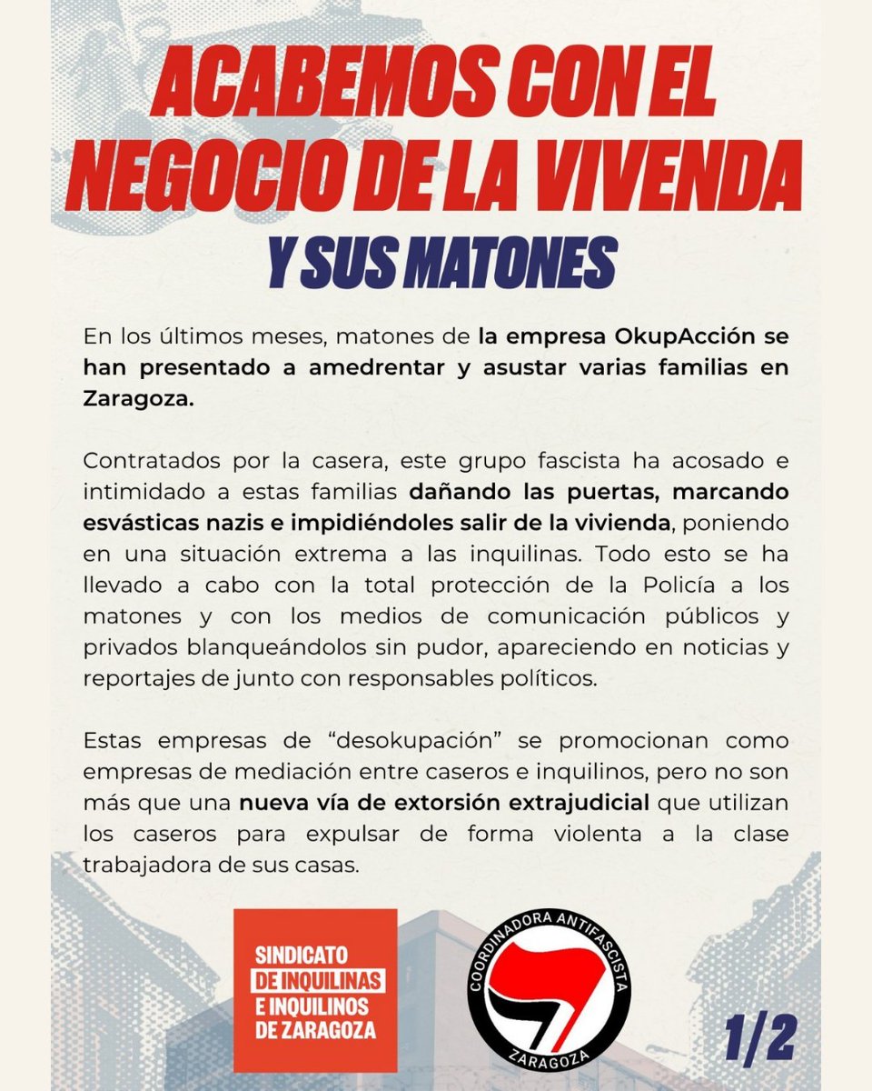 Sindicato de Inquilinas Zaragoza tweet media