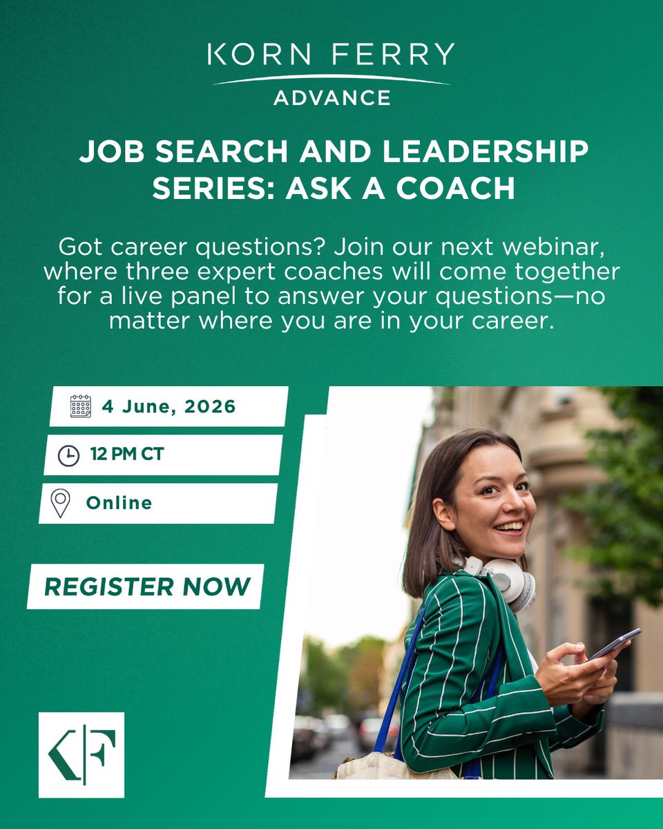 KFAdvance's tweet photo. Got #career questions? Ask the experts.

Join our webinar with Ryan Frechette, Sarah Williams &amp; Alyson Federico for live insights and practical advice to help you move forward. https://t.co/74aYHCCe7j https://t.co/KSKxpOvS4c
