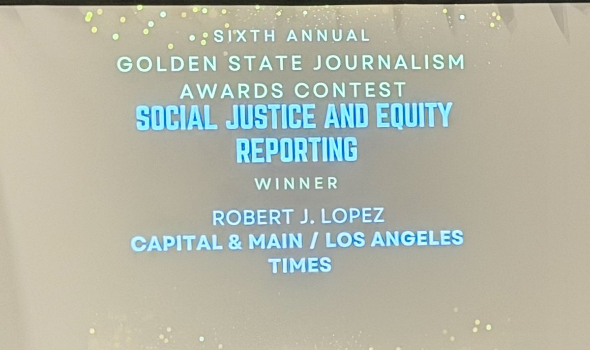LAJourno's tweet photo. Thank you, @SacPressClub for recognizing my series on child labor abuses in California agriculture with three Golden State Journalism Awards! https://t.co/UPJOiSYdKj