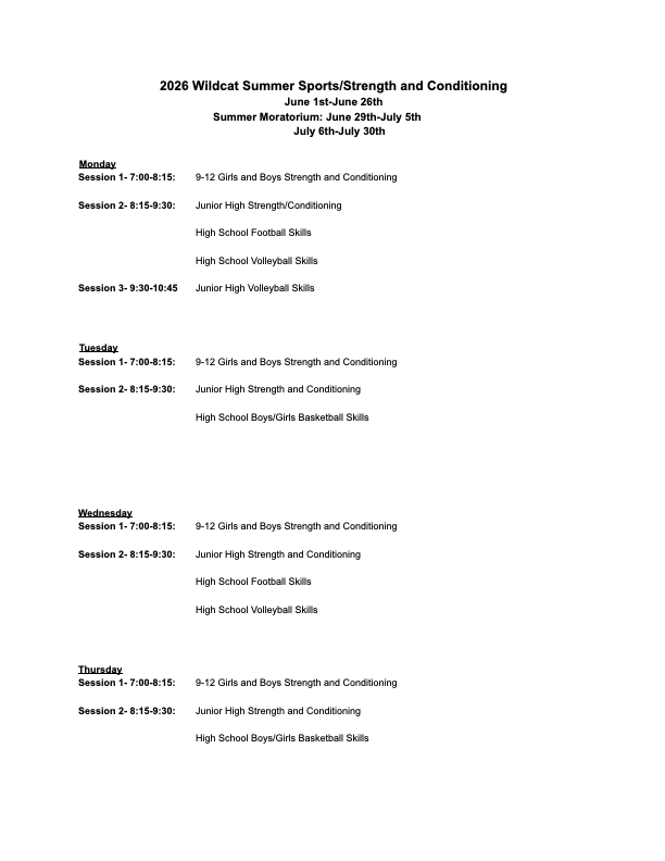 usd366's tweet photo. Summer Strength &amp; Conditioning/Sports Skills start on Monday! https://t.co/c85C7Q9Wpj