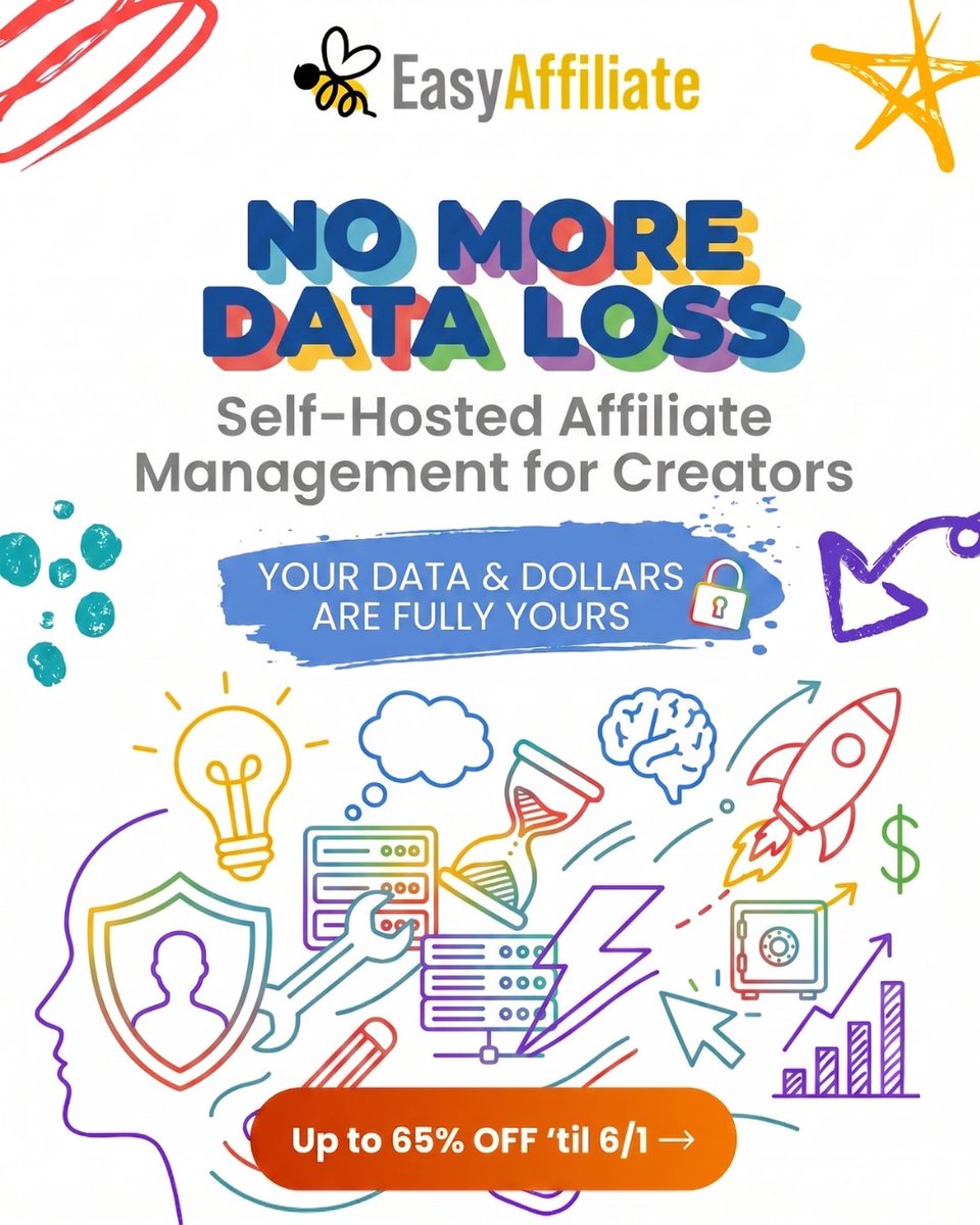 easyaffapp's tweet photo. You already know hosted affiliate platforms skim your revenue and own your data 🛡️ As a self-hosted platform, Easy Affiliate flips that! Your data is fully yours & every dollar stays in your business. Grab up to 65% off 'til June 1 so you can finally run an affiliate program that actually belongs to you 👉 https://t.co/0QVCkvwSLT