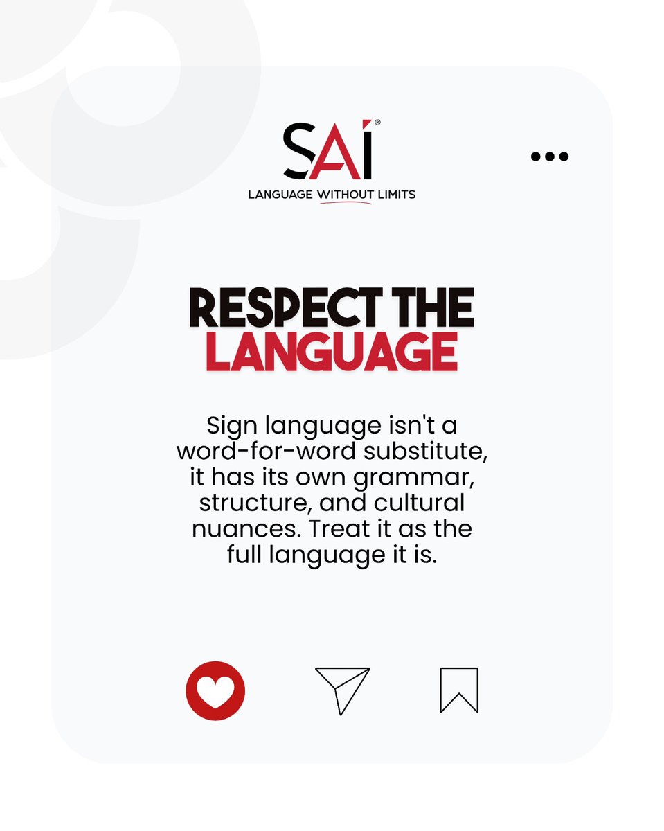 language_sai's tweet photo. In today's inclusive world, sign language interpretation plays a vital role in bridging communication gaps. 

Whether you're a professional interpreter or just getting started, sharpening your skills can make all the difference.
.
.
#SignLanguage #ASL #SignLanguageInterpreter https://t.co/orh1ZP8u1e