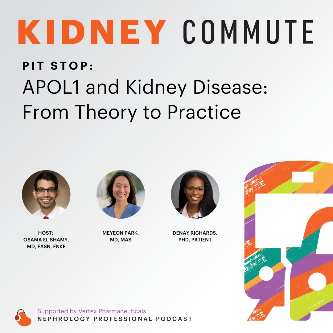 NKF_NephPros's tweet photo. Genetics, environment, and kidney disease progression are closely connected. This episode helps unpack those relationships.
🎧 https://t.co/RGuDW0NrDB (Episode 050)
Supported by Vertex Pharmaceuticals.
#Genetics #APOL1 #KidneyCare https://t.co/6ppeXlzyDw