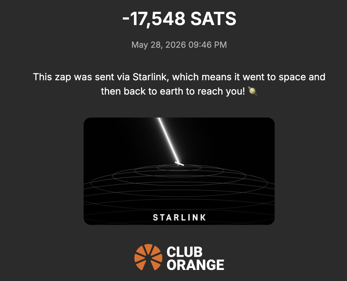 matteopelleg's tweet photo. I just zapped 17k people from space via @cluborange and @Starlink 

the future is gonna be amazing https://t.co/C0yTppTZIy