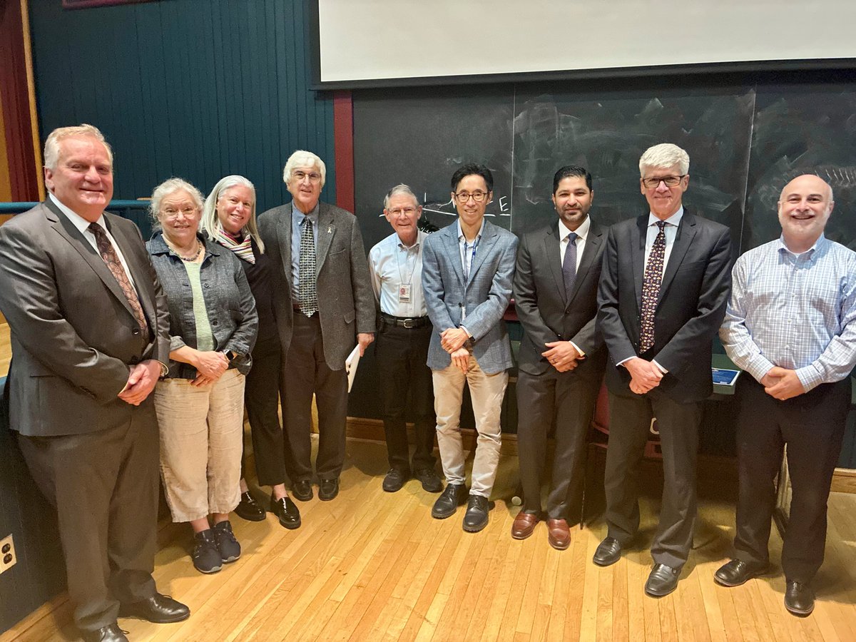 yalepathology's tweet photo. We held the 1st Dr. Michael Kashgarian Symposium today @YaleMed in honor the beloved Yale Pathology professor who passed away last year. In photo, from left, Gilbert Moeckel, MD, PhD, FASN; Michaele Kashgarian, PhD; Thea Kashgarian Obstler; Mark Haas, MD; Peter S. Aronson, MD; Shuta Ishibe, MD; Dennis G Moledina, MD, PhD, FASN; Michael Caplan, PhD, MD; and William Asch, MD, PhD.