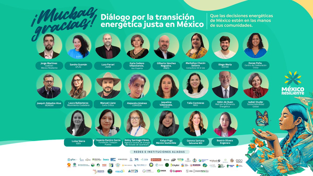 GrupoGFLAC's tweet photo. 🌿 Gracias a todas las personas y ponentes que nos acompañaron en los “Diálogos por la transición energética justa en México”.

▶️ Revive el evento aquí:
https://t.co/6gfjnFzEBB https://t.co/r1hfbwDPG8
