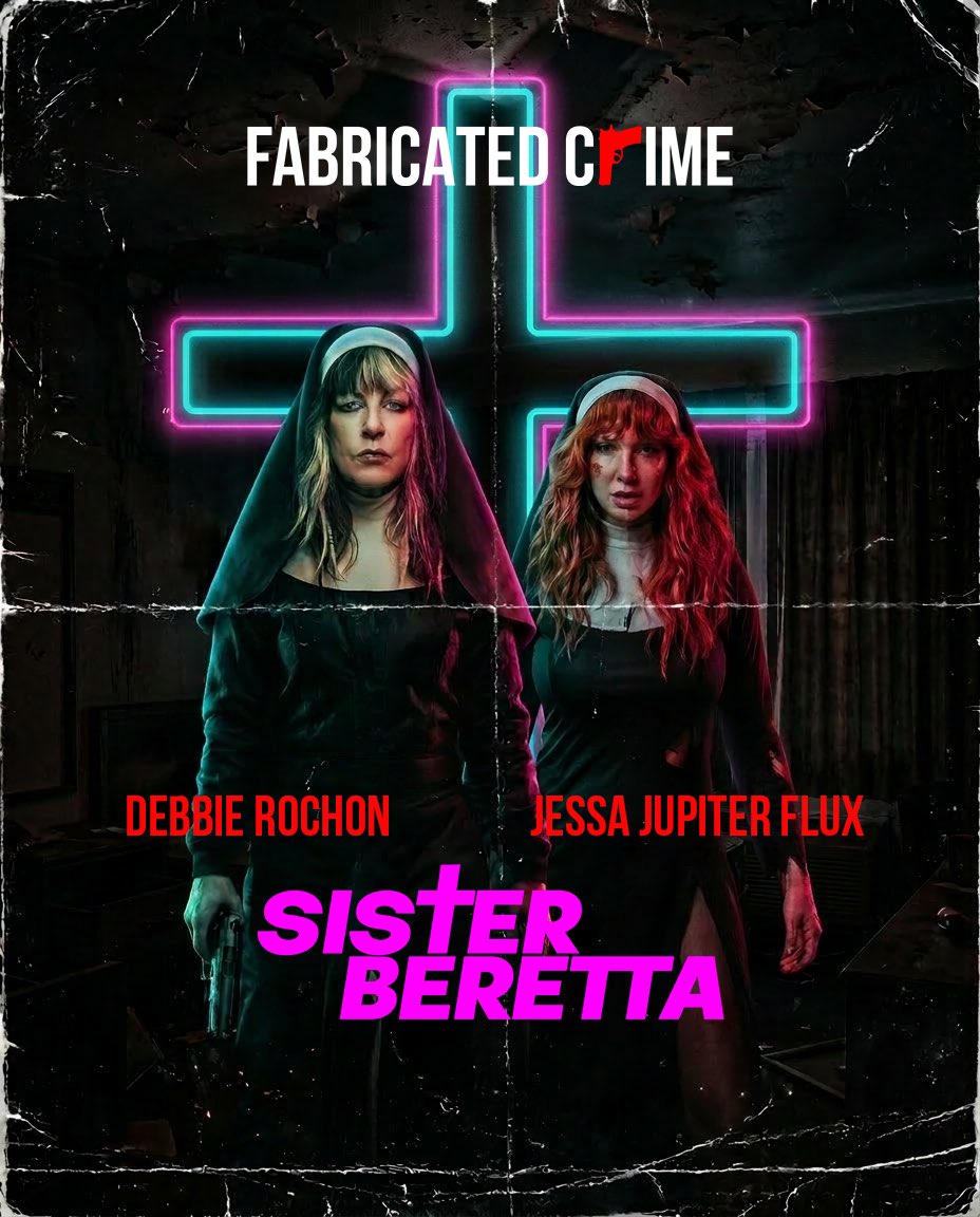 fabricatedcrime's tweet photo. The best poster we will ever do! Nothing will beat this! @DebbieRochon and @UndressJess . Yes, this the best convent ever assembled. Help us reach goal: Indiegogo Sister Beretta. Also https://t.co/B0hR6qtGDC with more incentives coming! #DebbieRochon #JessaJupiterFlux https://t.co/PiMOT0aNpW
