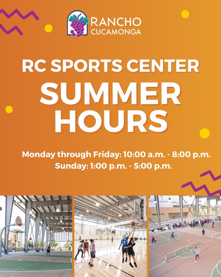 CityOfRC's tweet photo. From June 1 - Friday, July 31, the RC Sports Center (8303 Rochester Avenue) will operate on a special summer schedule to keep the community active all season long. We can't wait to see you there! 
 
Monday - Friday: 10:00 a.m. - 8:00 p.m.
Sunday: 1:00 p.m. - 5:00 p.m. https://t.co/TC3EVNFNTL