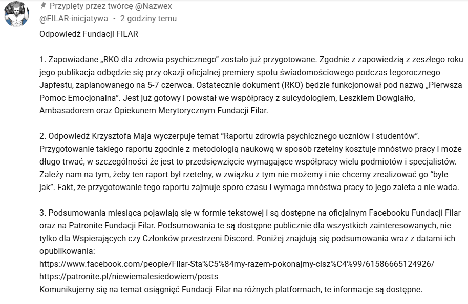 nazwex's tweet photo. No proszę, dało sie odpowiedzieć w kilka godzin, gdy tylko okazało się, że wizerunkowo ignorowanie mnie nie zadziała dobrze.
Na górze sekcji komentarzy do mojego filmu znajdziecie całą odpowiedź, natomiast, wg tego co napisali:
1. Poradnik ma być niedługo opublikowany
1/2 https://t.co/DMcWinkzJu