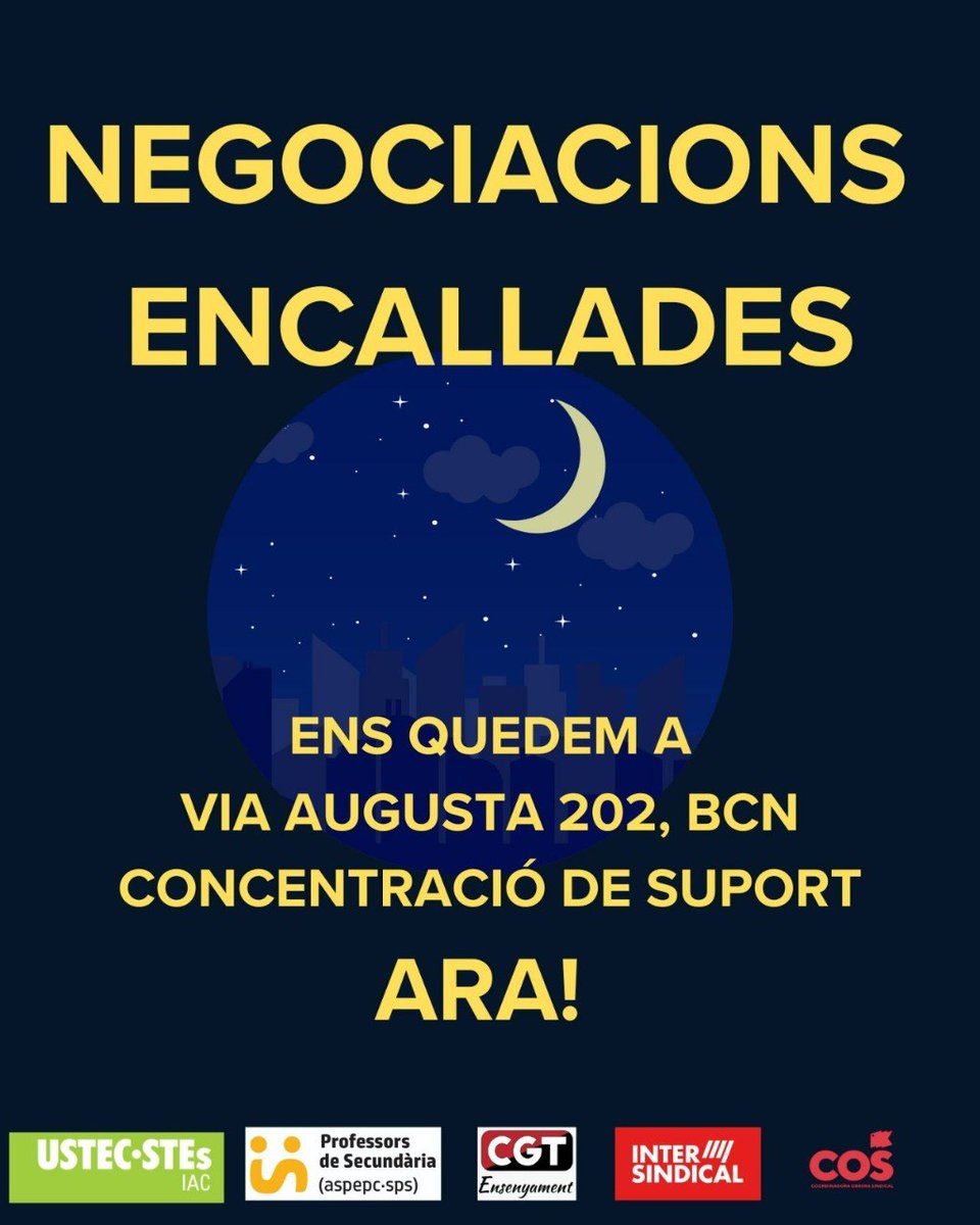 TenaDavid's tweet photo. Els sindicats que defensen millores per l'educació es tanquen al Departament. #NiuboDimissio https://t.co/j5CaEZhZ3m