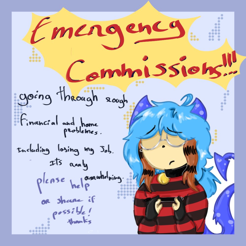 Axel_dademon's tweet photo. hey, things have gotten really overwhelming financially + at home lately, and i’m trying to save enough to move somewhere safer. between job,insecurity and health expenses, i could really use the help rn ❤️

#commissions #artmoots #artistforhire #emergencycommissions https://t.co/1Ys1ZqpJpt