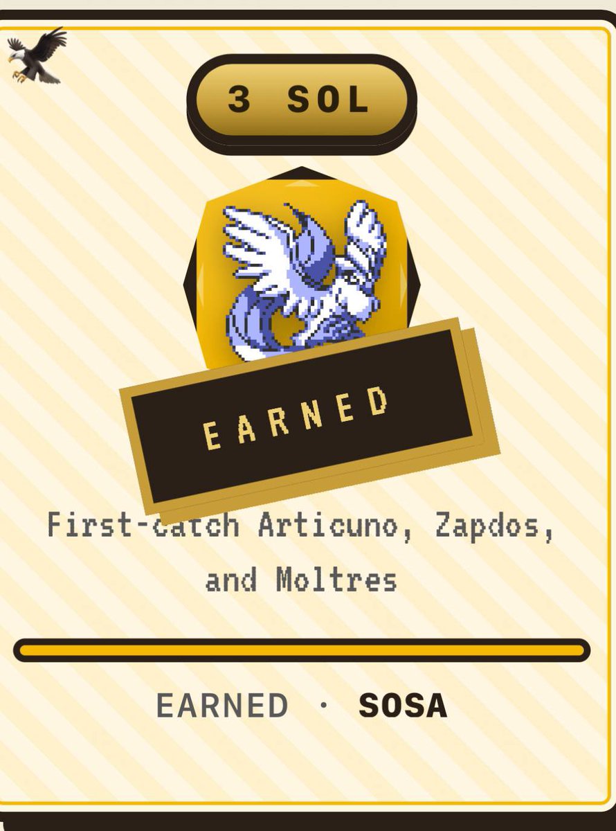 PokeLaunchSOL's tweet photo. Congrats to Trainer Sosa for completing the first bounty. 

https://t.co/fT5KORTHyV https://t.co/9TyI1M4ydT