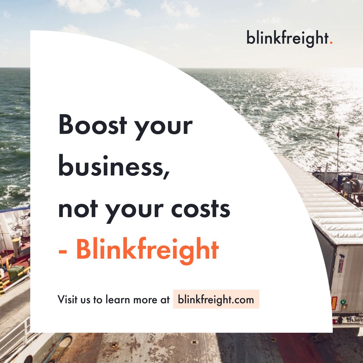 blinkfreight's tweet photo. Boost your business, not your cost

Visit us to learn more at: https://t.co/v5oh3IspVI

#FreightTech #Blinkfreight #Logistics #SupplyChain https://t.co/VnXgAsSOZO