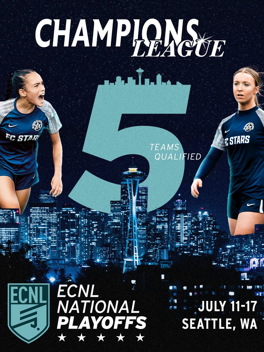starsofma's tweet photo. 5 Champions League teams. New England’s elite standard⭐

FC Stars Blue has qualified 5 teams for the ECNL Champions League National Playoffs — featuring the nation’s top 32 teams in each age group

Our teams will compete in Seattle from July 11–17 against the top clubs in the US https://t.co/i6uEBDUoz2