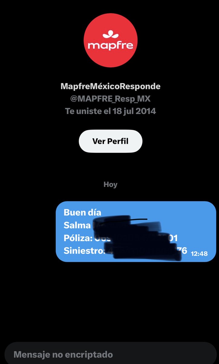 salmazepeda's tweet photo. @MAPFRE_Resp_MX @MAPFRE_MX @CondusefMX Veo que lo de ustedes es la velocidad y la atención al cliente!
@MAPFRE_Resp_MX @MAPFRE_MX @CondusefMX https://t.co/ntLzM00e1X