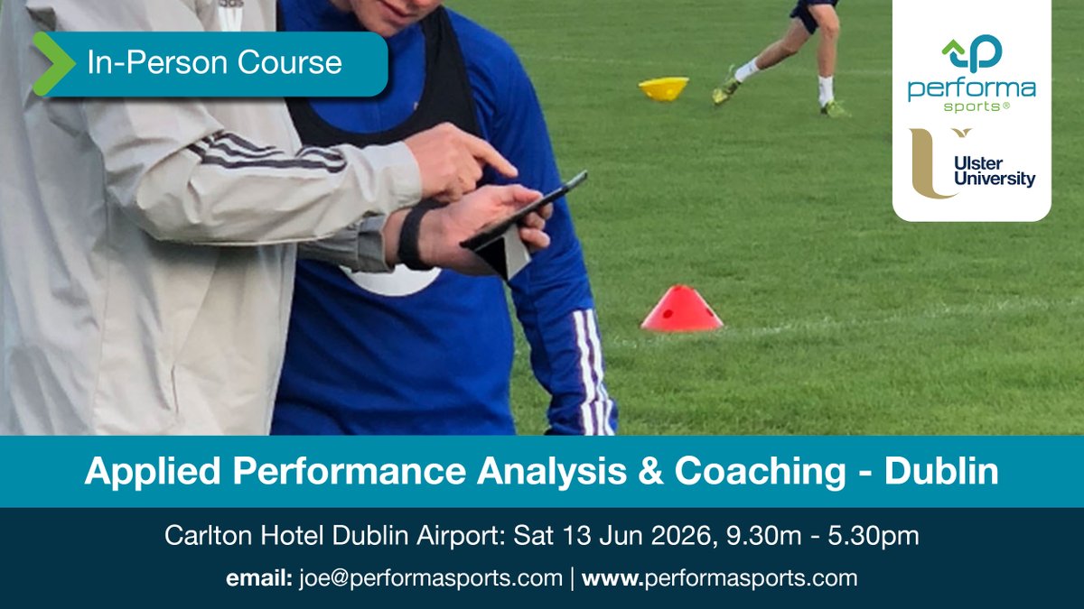 performasports's tweet photo. 📢 Coaches &amp; Analysts!

Join us &amp; @UlsterSchSport in Dublin. Use video &amp; data to enhance coaching &amp; player learning
📅 Sat 13 Jun
⏰ 9:30am - 5:30pm
📍 Carlton Hotel Dublin Airport

Learn more &amp; book 👇🔗 https://t.co/wL8nd7ad21
#AlwaysLearning #PerformanceAnalysis #Coaching https://t.co/rWx7Pb7SQp