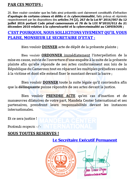 CenterMandela's tweet photo. MCI SEVIRA DESORMAIS SANS MERCI : La société ne saurait pâtir et devenir une Sodome et Gomorrhe du fait l’attitude irresponsable de certains criminels qui se cachent derrière leur petit clavier pour briser l’éthique sociale. https://t.co/W8vSJ17p9P