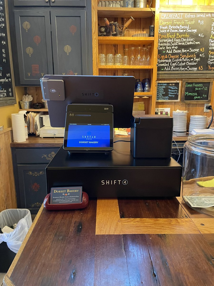 JamesOnsite's tweet photo. Dorset Bakery is now live with the newest state of the art point of sale system from @Shift4, Shift4 Dine. With huge pastries, delicious breakfast, and excellent lunch choices, this a must visit location if you’re in Vermont. https://t.co/e4yMSjVoXL
