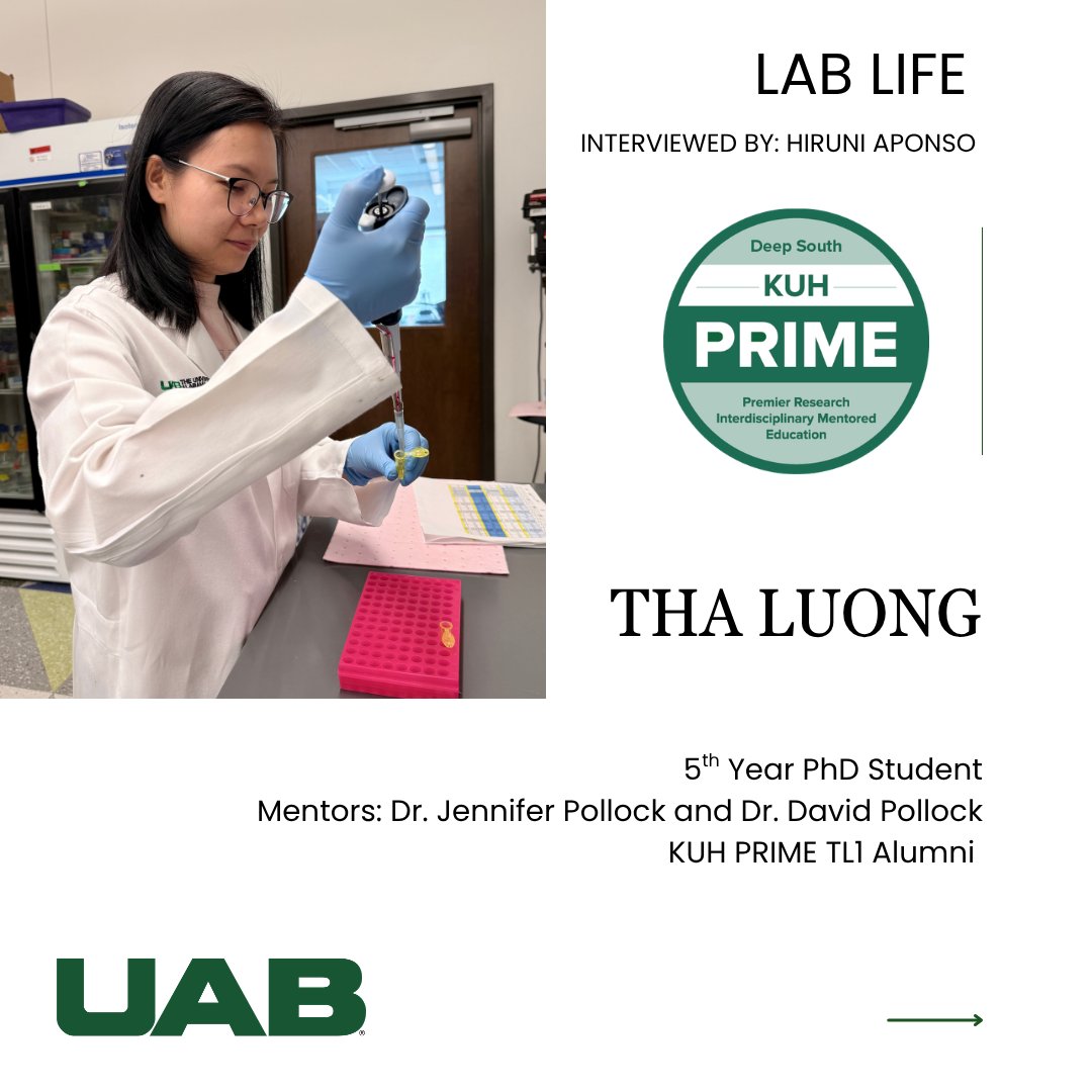 KUHPRIME's tweet photo. 🎙️KUH PRIME TL1 predoc trainee Hiruni Aponso sits down with her lab mate, Tha Luong, a graduate student in the lab of Dr. Jennifer Pollock and Dr. David Pollock, to talk about her experiences in research. Swipe to learn more! 🔬@davidpollock929

#kuhprime #KUHmmunity #research https://t.co/tftdoysuxf