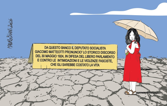 nonsonpago1's tweet photo. "Da questo banco il deputato socialista #GiacomoMatteotti pronuciò lo storico discorso del #30maggio1924"...

#Biani !❣️

Banchi della destra deserti.
Non c'è da stupirsi...del resto sono gli eredi di chi assassinò Matteotti.🤬

#Fascisti

#SenzaVergogna.

@maurobiani
@repubblica https://t.co/GlUfHl2wsc