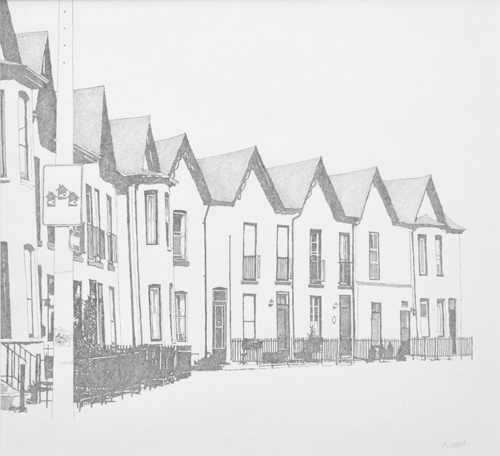 TorontoART's tweet photo. DAVID MICHAEL SCOTT // Toronto, Ontario
Row Houses, Bright Street
graphite
10.75 x 12 inches

Drawing ✏️ #AtTheGallery ➡️ https://t.co/fqDMyis322