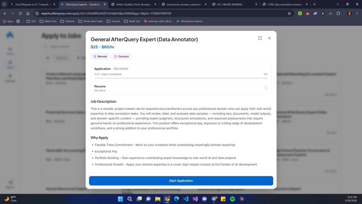 CJCODES_'s tweet photo. Who has attempted AfterQuery Data Annotation tasks or assessments? 

found answers somewhere, haven't tried it yet tho. 

Same with Outlier and the rest https://t.co/Z8fyiqbCIu
