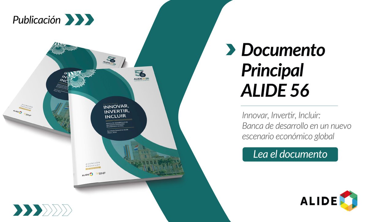 _ALIDE_'s tweet photo. #PublicacionesALIDE 📘🌎 | Ya está disponible el Documento Principal de la Asamblea General #ALIDE56 🏛️
La publicación analiza el rol de la banca de desarrollo ante la transición energética y los cambios en la economía global 📈🤝

👉 Lee el estudio: https://t.co/4idPdIdFeF https://t.co/0fmYhSyovF