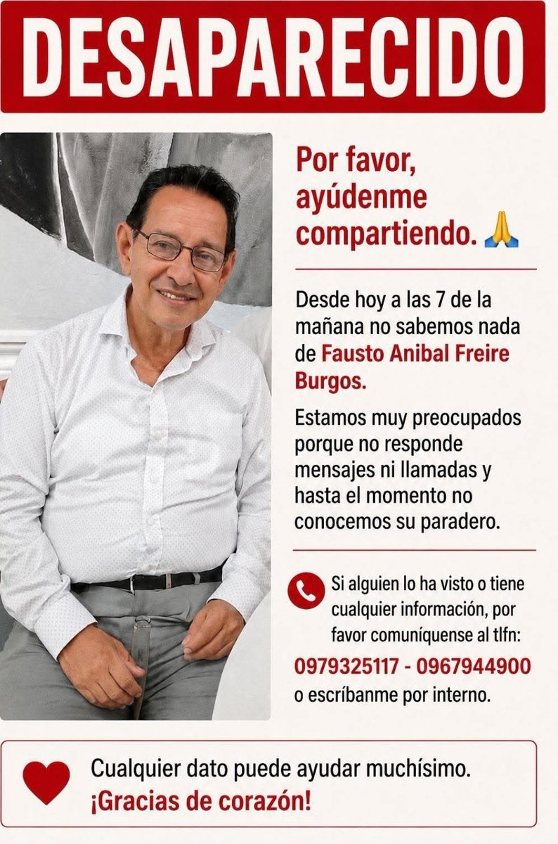noticiarasputin's tweet photo. Una gran persona, ayúdanos a encontrarlo. https://t.co/FTPe9FFJnt