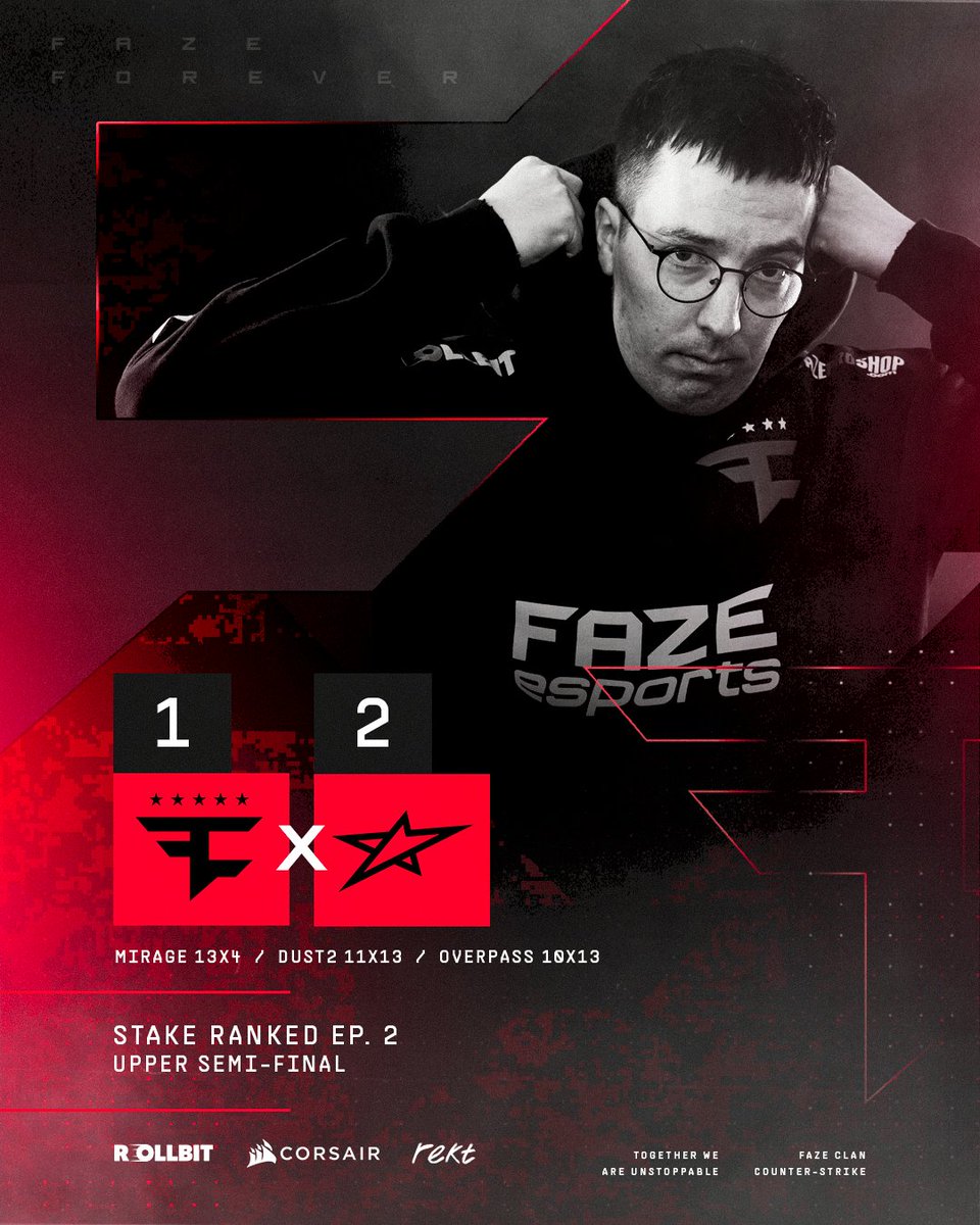 FaZeEsports's tweet photo. Lower Bracket tomorrow. https://t.co/uqE1Co0Chc