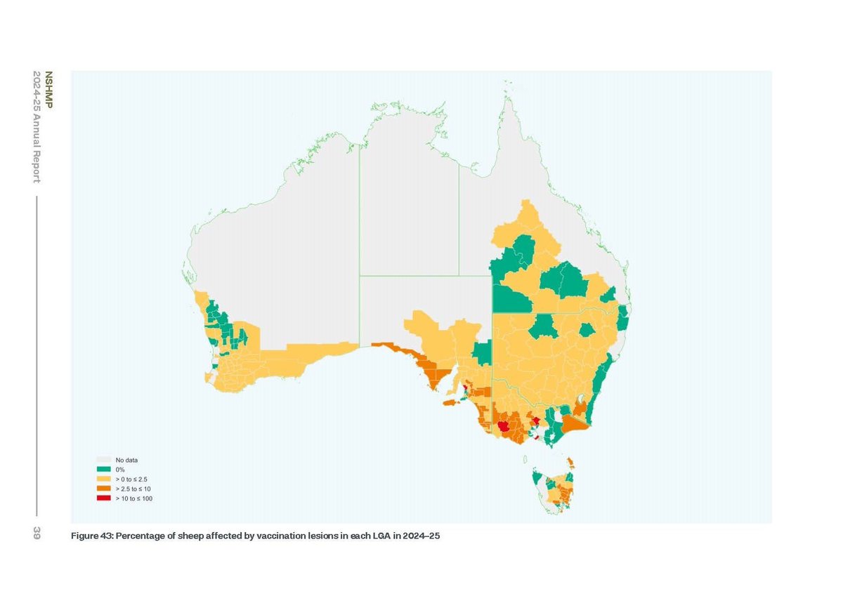 AWIExtensionSA's tweet photo. Friday Facts: Vaccination lesions 🐑 🐏 

The National Sheep Health Monitoring Project results for SA (2024–25) identified vaccination lesions affected 2.5% of SA sheep. 

Image and more info: https://t.co/8oRuEd7oWl 

👉️ Learn more: https://t.co/KF4K3CFfoE https://t.co/NwbuQC29et