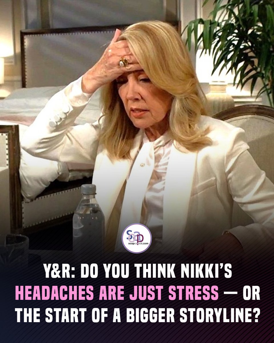 soapcentral's tweet photo. Are Nikki's headaches only stress, or hinting at a bigger plot?
#TheYoungAndTheRestless #YR https://t.co/0mCKsSmVp8