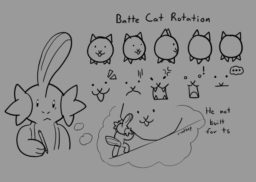 mudkep's tweet photo. I recently attempted to do a reference sheet for one of my characters and I experienced 2% of the pain professional artists probably endure. It looked something like this but 10x harder since I wasn't just drawing a ball. https://t.co/AjYEQZB2hL