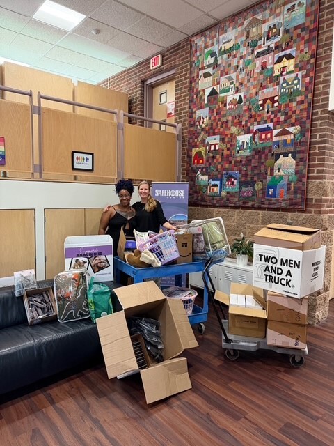 TwoMenBoston's tweet photo. It is with incredible gratitude that I post these photos from our Movers for Moms campaign in support of SafeHouse Center. The community really rallied around our donation drive and we were able to present over 5,000 items to this local shelter. I want to thank all of our... https://t.co/W8nEwFjB0x