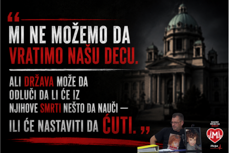 PokretM's tweet photo. Tri nedelje od otvorenog pisma ministru zdravlja.
Tri nedelje ćutanja.
„Mi ne možemo da vratimo našu decu. Ali država može da odluči da li će iz njihove smrti nešto da nauči — ili će nastaviti da ćuti.“
Za sada je država izabrala ćutanje. 
Cela emisija na https://t.co/SWdK0F3a10 https://t.co/gEduGRfOMr