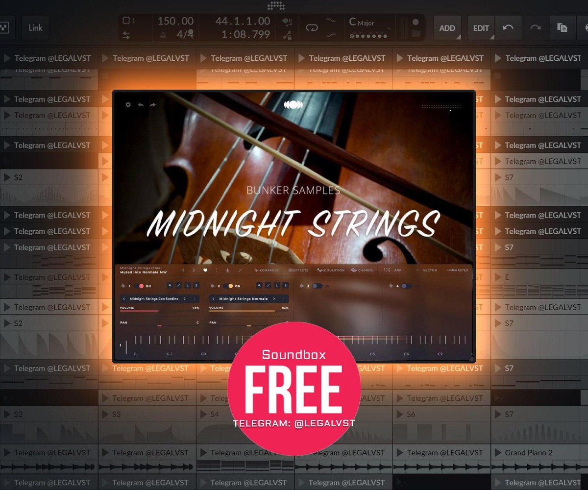 LEGAL_VST's tweet photo. Midnight Strings by @BunkerSamples 🎻
Ensemble strings from processed solo violin, viola, cello. Runs in the free Soundbox sampler
🎁 FREE https://t.co/cSa8tJRdoJ
More freeware👉 https://t.co/okUqkdbah2
#freeplugin #strings #soundbox #ensemble #violin #viola #cello #intimate https://t.co/wTVlwrV0qu