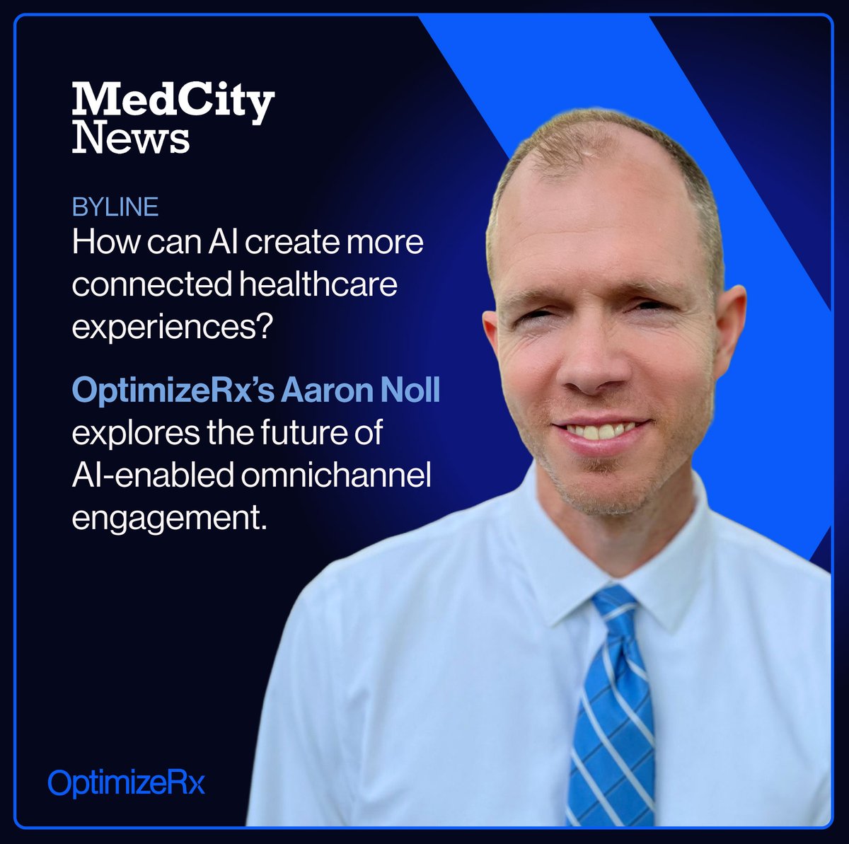 OPRXtweets's tweet photo. What happens when patients and providers aren’t aligned at the moments that matter most? 👀

In this latest MedCity News piece, OptimizeRx, Aaron Noll explores how AI-enabled omnichannel engagement can help create smarter timing, better context, and more connected healthcare experiences across the care journey.

Read More: https://t.co/ErReOjsn40