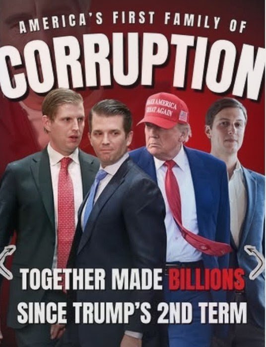 olivier_patti's tweet photo. #TrumpCrimeFamily 
Yep
I'm calling it  what  it is
FIRST  FAMILY  OF CORRUPTION https://t.co/vqXY32MZl6