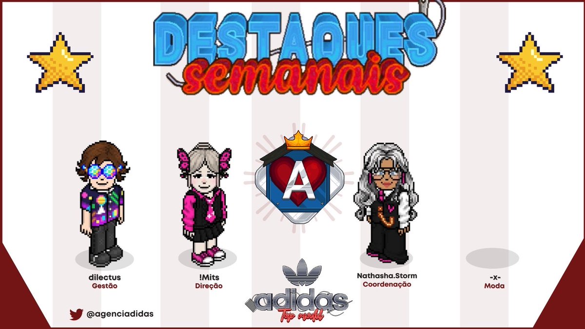 agenciadidas's tweet photo. 🌟 DESTAQUES

Agradecemos o empenho da nossa equipe na última semana e parabenizamos de forma especial nossos destaques ✨

A Adidas é muito melhor por ter vocês! 🩵🤝 https://t.co/6ZpuRjbXVM