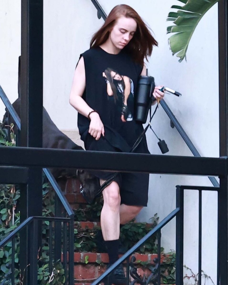BillieEilishBR's tweet photo. 🚨 Billie Eilish PINTOU o cabelo. A cantora foi vista recentemente em um salão em Los Angeles. https://t.co/ryZikonGah
