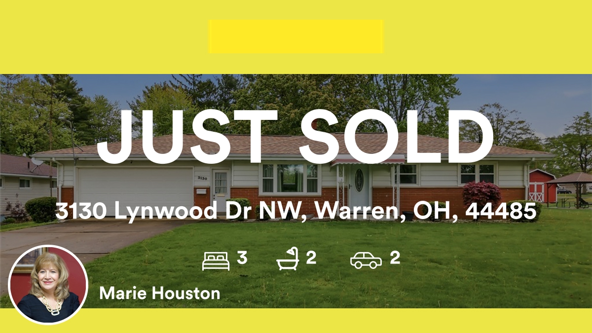 WelcomeRealty's tweet photo. 🛌 3 🛀 2 🚘 2
📍 3130 Lynwood Dr NW, Warren, OH, 44485

My latest sale on RateMyAgent.
Real Estate 700415160
https://t.co/psHz4vmfz8

...
#ratemyagent #realestate #WEICHERT_REALTORS__Welcome_Agency https://t.co/7sewFmOA63