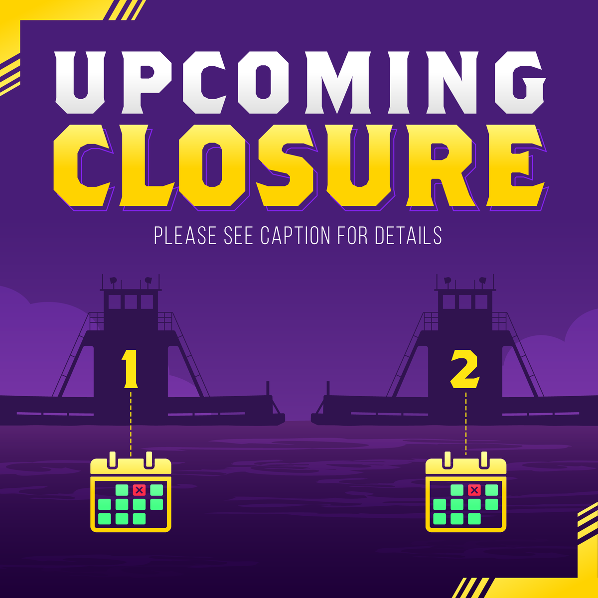 HCTRA's tweet photo. 📢🚧 Service Update: The Lynchburg Ferry will be closed Saturday, May 30, and Sunday, May 31, due to repairs on the South Landing. Regular service is expected to resume Monday, June 1. Thank you for your patience as safety remains our top priority.

#LynchburgFerry #HCTRA https://t.co/FEZuZ5ygZD