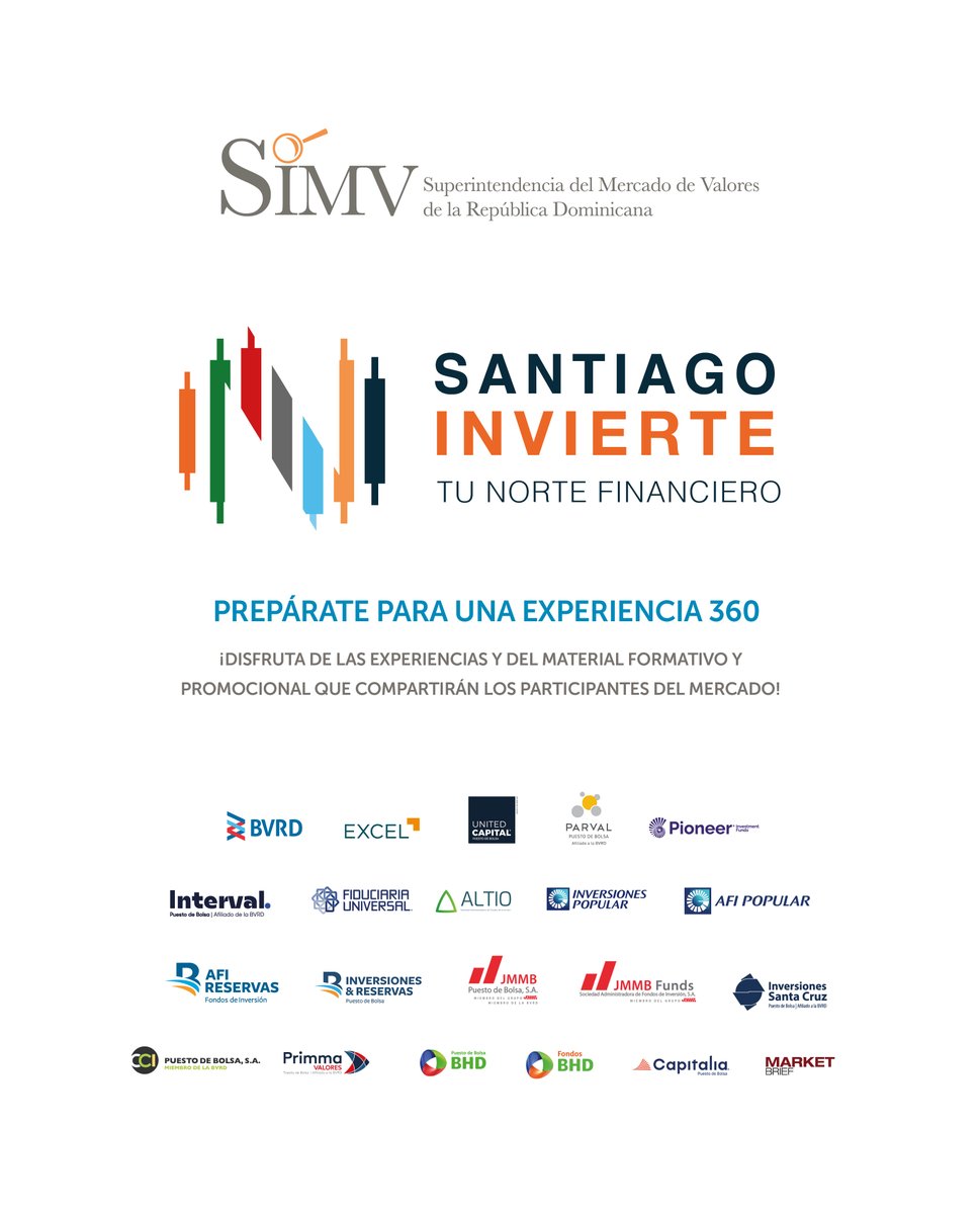 SIMVRDO's tweet photo. ¿Quieres entender cómo funciona realmente el mercado de valores dominicano?

En la conferencia “El ABC del Mercado de Valores”, Francina Marte te llevará paso a paso por los conceptos esenciales para comprender cómo funciona el mercado, quiénes participan, cuáles son las oportunidades de inversión y cómo tomar decisiones financieras más informadas.

Una oportunidad ideal para aprender de manera clara, práctica y accesible sobre el ecosistema que impulsa la inversión y el crecimiento económico en la República Dominicana.

📅 Sábado 20 de junio
🕗 Desde las 8:00 a.m.
📌 Centro de Convenciones UTESA, Santiago, República Dominicana
🎟️ Regístrate GRATIS en el enlace de nuestra bio o en https://t.co/U6xJu1U7vk

#SantiagoInvierte #TuNorteFinanciero #EducaciónFinanciera #SIMV #MercadoDeValoresRD
