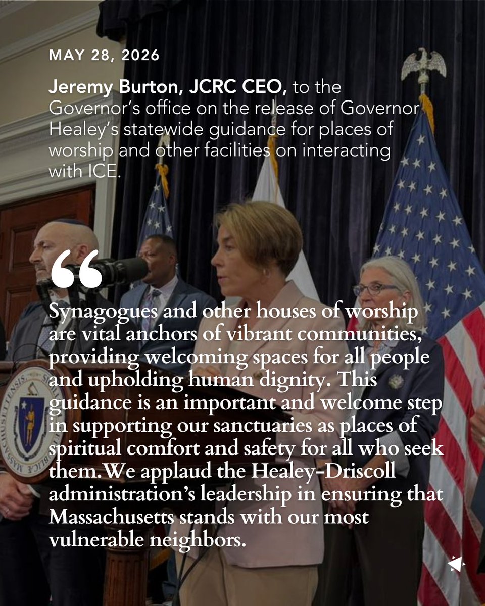 BostonJCRC's tweet photo. Read @MassGovernor's full press release at https://t.co/TDWJt26HXF https://t.co/fciHLY3E9h