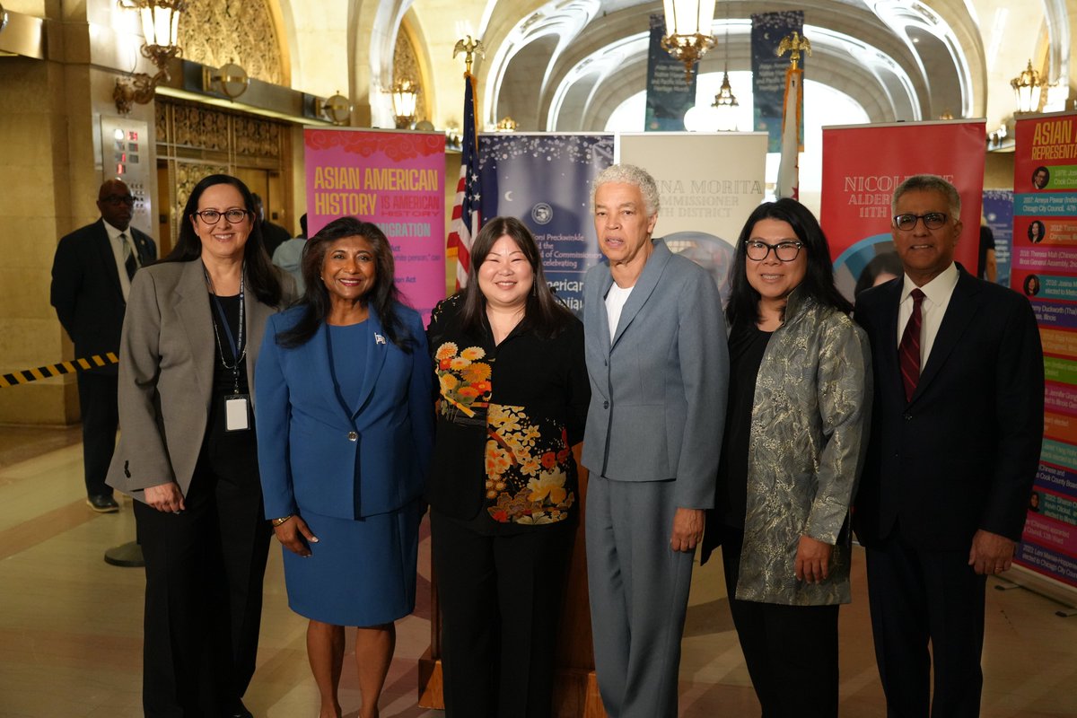 ToniPreckwinkle's tweet photo. Today’s AANHPI Heritage Month celebration was a reminder that the contributions of Asian American, Native Hawaiian and Pacific Islander communities are felt across Cook County every single day, not only during this month of recognition. https://t.co/tynxhkUUql