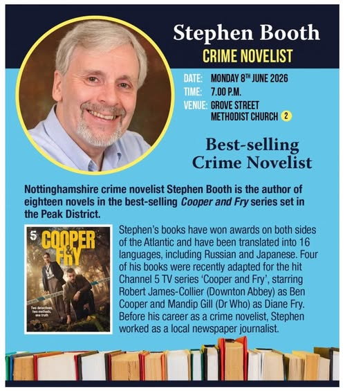 stephenbooth's tweet photo. At Retford Book Festival on Monday 8th June, I'll be talking about 'The Psychology of Murder'. If you've heard me speak before, this is something a bit different - and it might reveal things you didn't expect! 
Tickets available online here: https://t.co/7sKSDeRV9I https://t.co/rbMtNwhb84